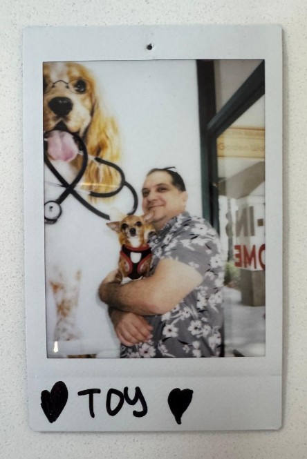 man holding small dog-1